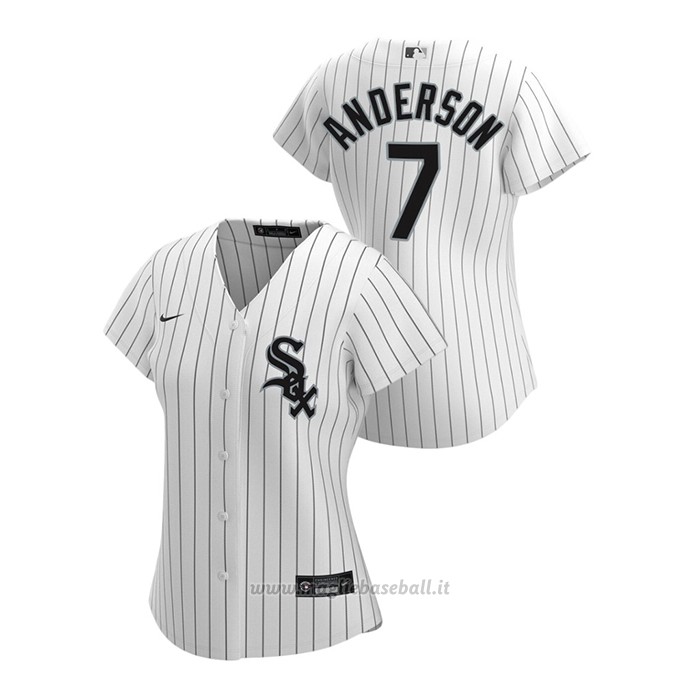 Maglia Baseball Donna Chicago White Sox Tim Anderson 2020 Replica Primera Bianco
